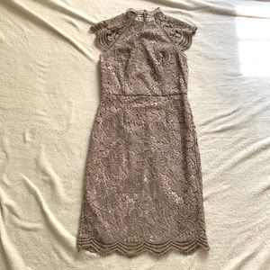 Chi Chi London Tall scallop lace pencil dress